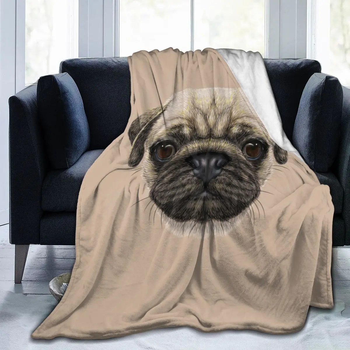 

Уникальное одеяло для семьи, друзей, черного мопса, прочное супермягкое удобное одеяло для дома, подарок