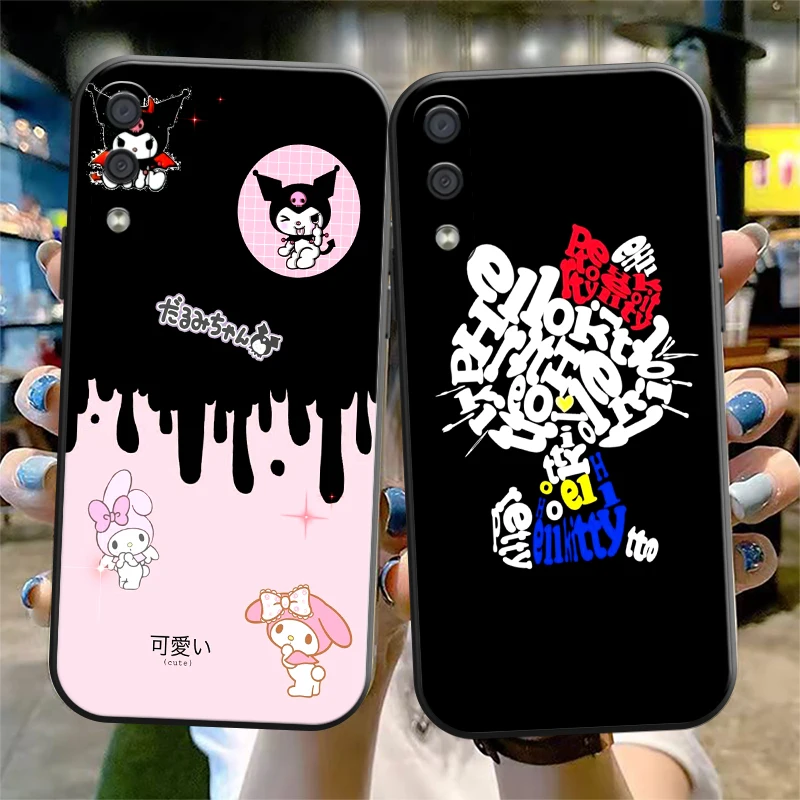 

Cute Hello Kitty Kromi Phone Case For Samsung Galaxy S8 S9 S10 S10E S20 S21 FE S21 Plus Funda Liquid Silicon Carcasa Black