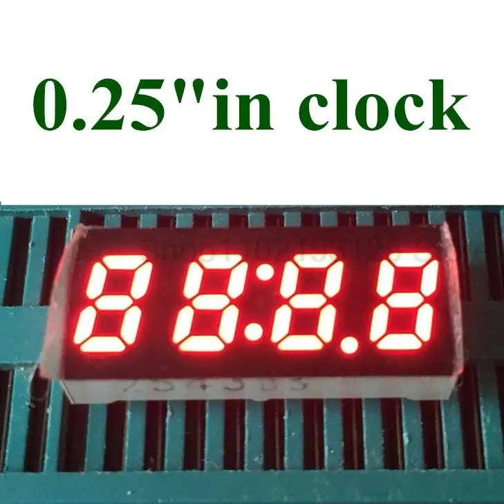 

0.25 inch 7 Segment digital tube red four bit Digital Tube Common anode 0.25" 0.25in led display