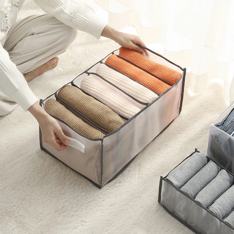 

Wardrobe Organizer Jeans Storage Boxes Closet Organizer Foldable Underwear Organizers Pants Storage Dividers Drawer Organizer