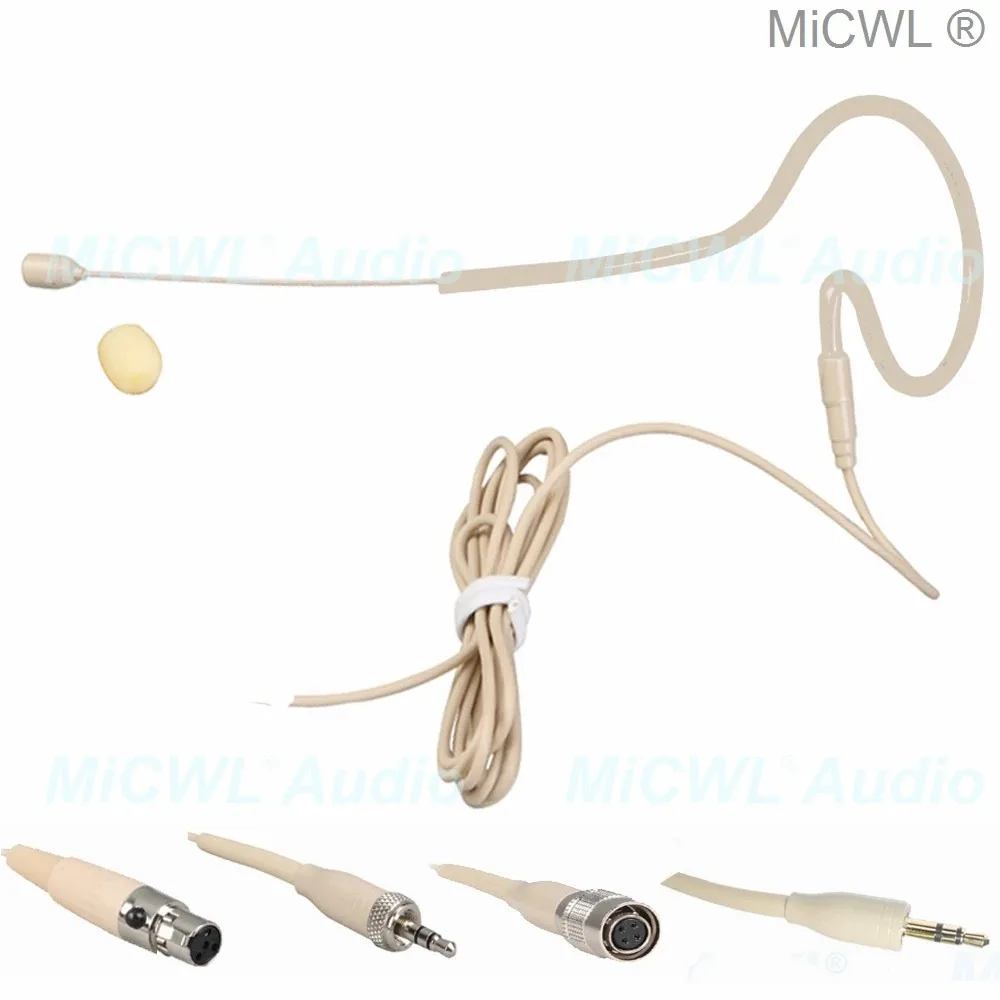 Фото Всенаправленный конденсаторный микрофон для гарнитур Shure ULX/SLX, Sennheiser ew100 G2 G3 G4, Audio-Technica, AKG, MiPro (на одно ухо) №3