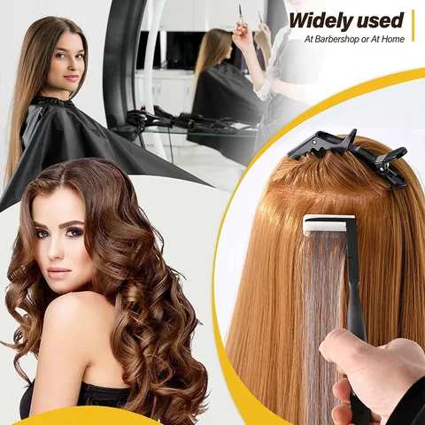 Набор инструментов для наращивания волос с лентой для наращивания волос с плоской поверхностью, лентой из нержавеющей стали для наращивания волос, плоскогубцы для уплотнительного зажима