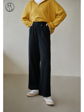 Dushu-pantalones informales de pierna recta que combinan con todo para mujer...