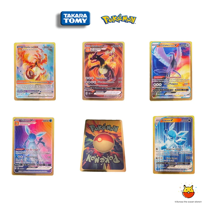 

2022 новые английские карты покемона GX, большие игровые боевые карты, детские игрушки, коллекционные карты покемона, 3D Японские Аниме игрушки ...
