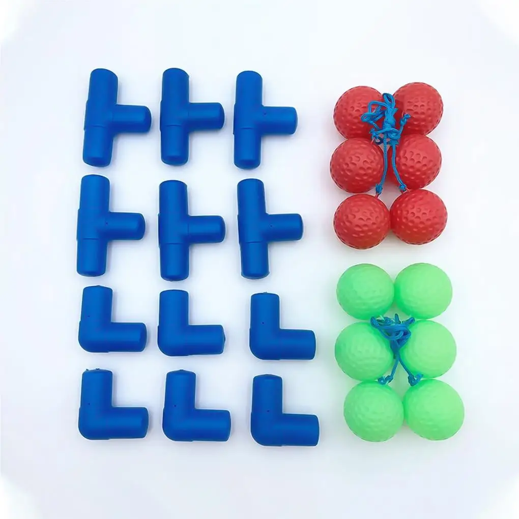 

Ladder Toss Game Set Plastic Stable Easy Assembly Golf Ball Plaything Snap Design Trapezoidal Throw Toss Game Home