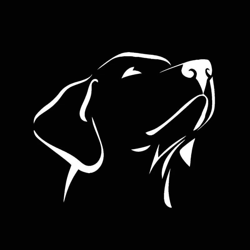 

Labrador Retriever Waterproof Vinyl Car Sticker Scratched Shelter Black/Silver 14CM*12CM