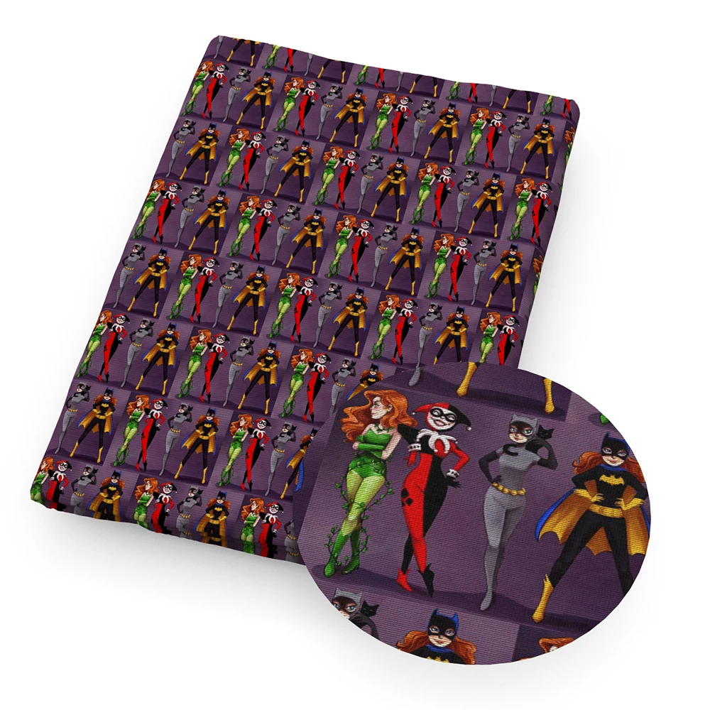 Распродажа ткань из полиэстера/чистого хлопка с принтом летучая мышь Disney Hero для