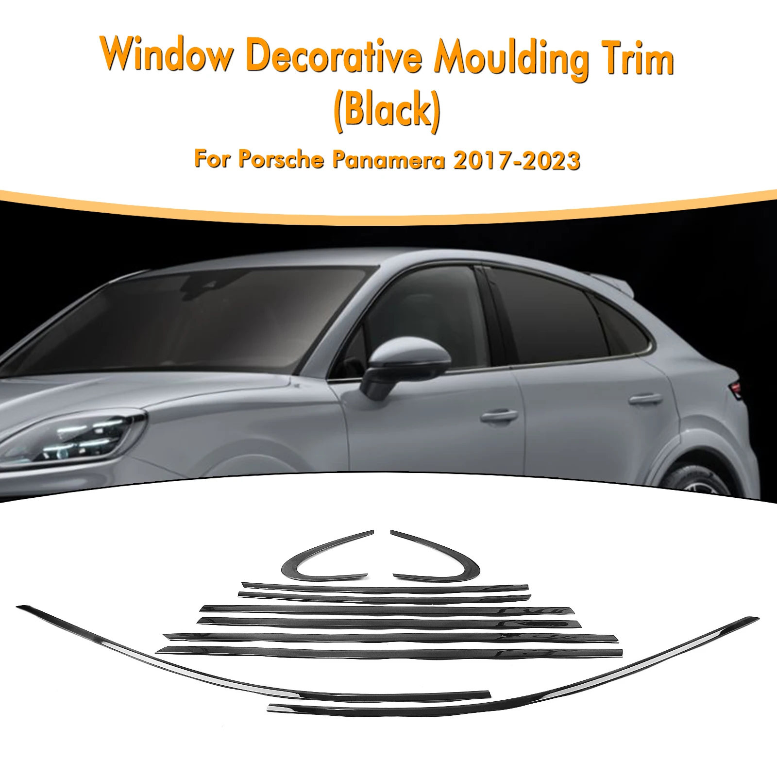 Внешняя уплотнительная накладка на окно автомобиля для Porsche Panamera 2017 2018 2019 2020 2021 2022