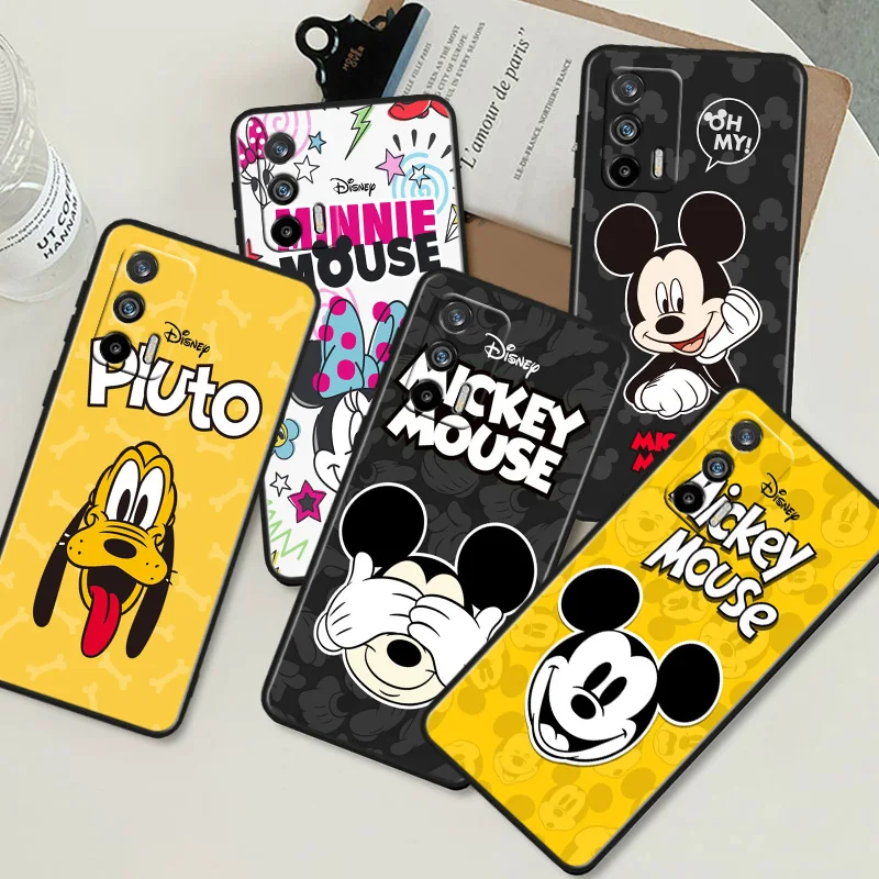 

Lovely Disney Mickey For OPPO Realme X50 X3 X2 GT2 Neo 3T Pro C35 C31 C30S C25S C21Y C15 C11 C3 C2 Black Phone Case