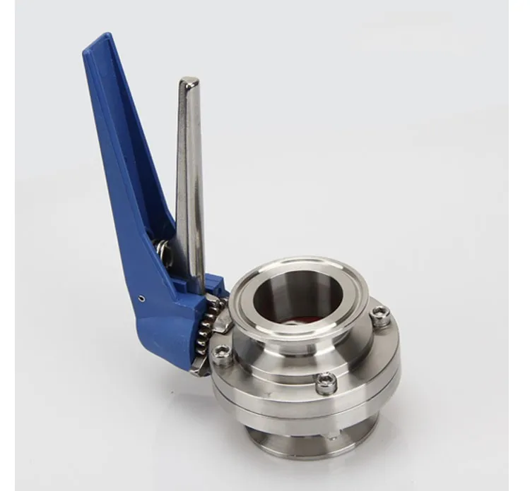 

1-1/2" 38mm SS304 Stainless Steel Sanitary 1.5" Tri Clamp Butterfly Valve Squeeze Trigger for Homebrew Dairy Product