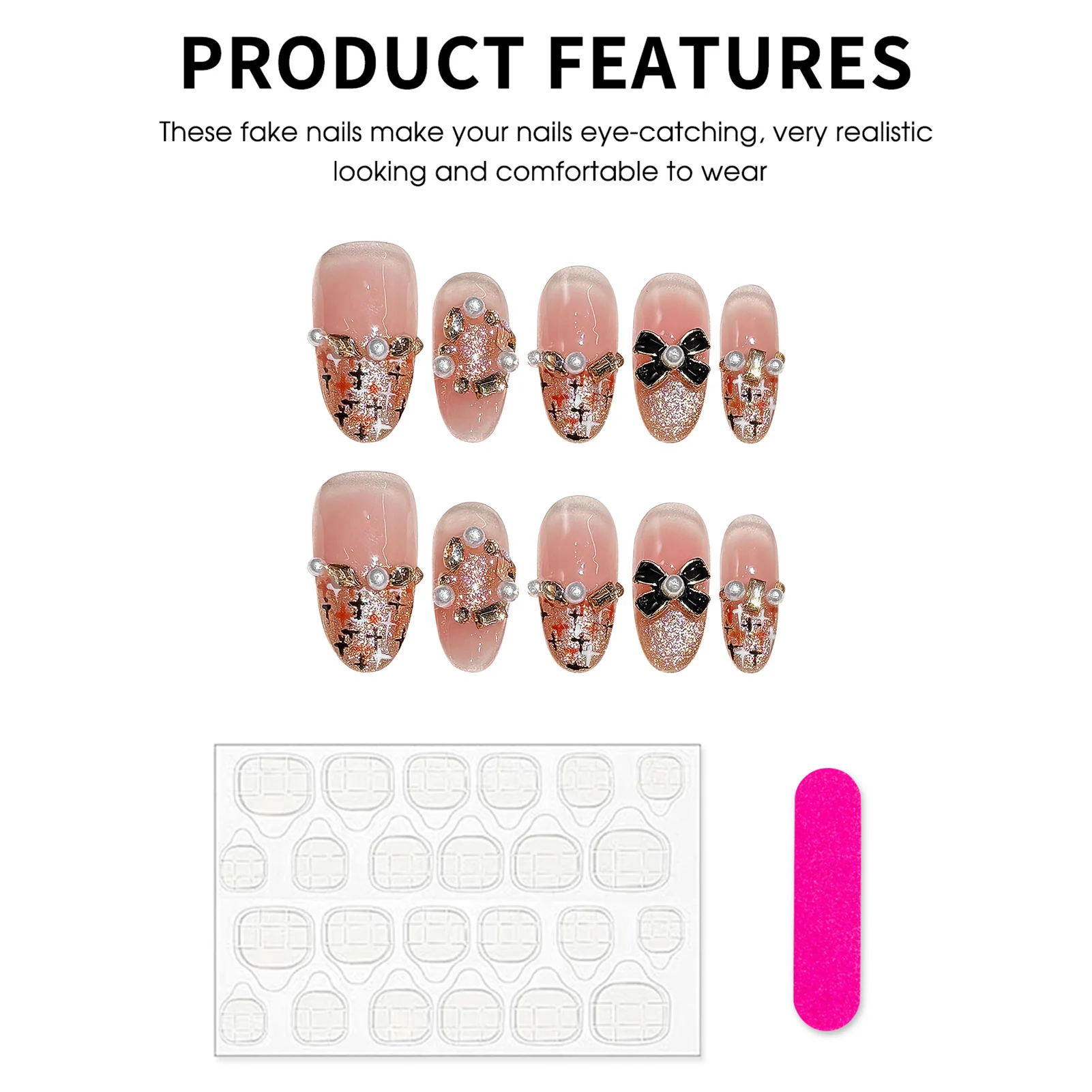 10 шт. корейские милые накладные ногти карамельные французские румяна ручной