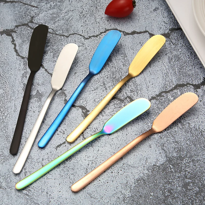 

1Pcs Stainless Steel Butter Knife Cheese Dessert Spreaders Cream Knifes Utensil Cutlery Dessert Tools Western Breakfast Tool