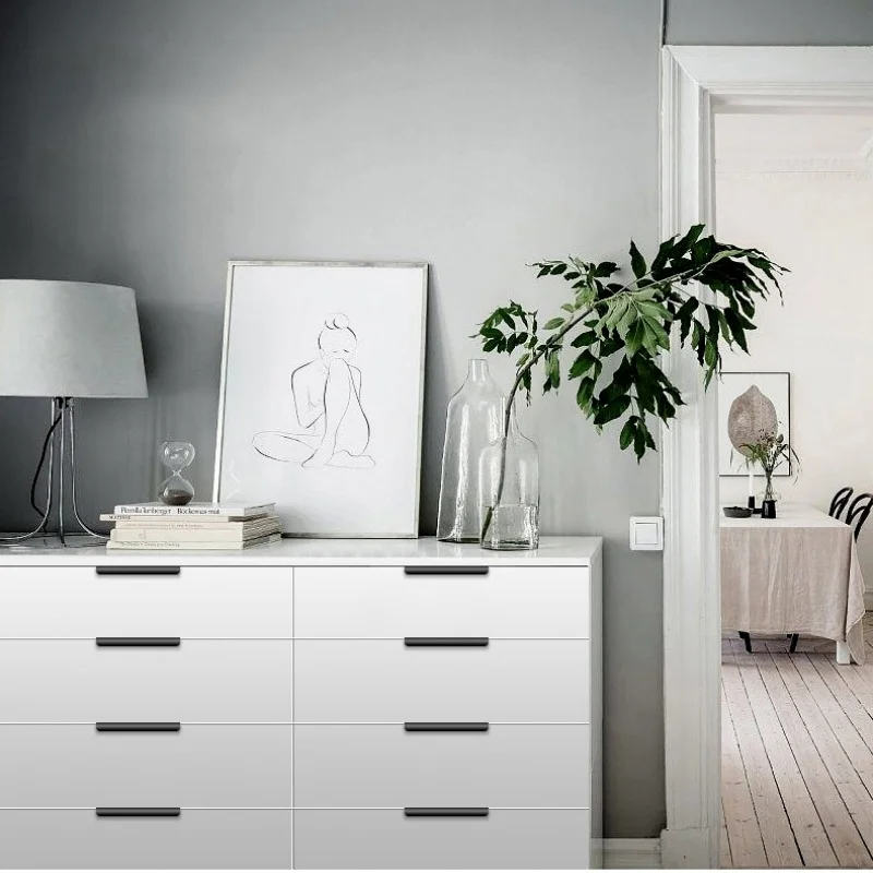 Удлиненная ручка для шкафа матовые черные золотые скрытые ручки кухонные шкафов