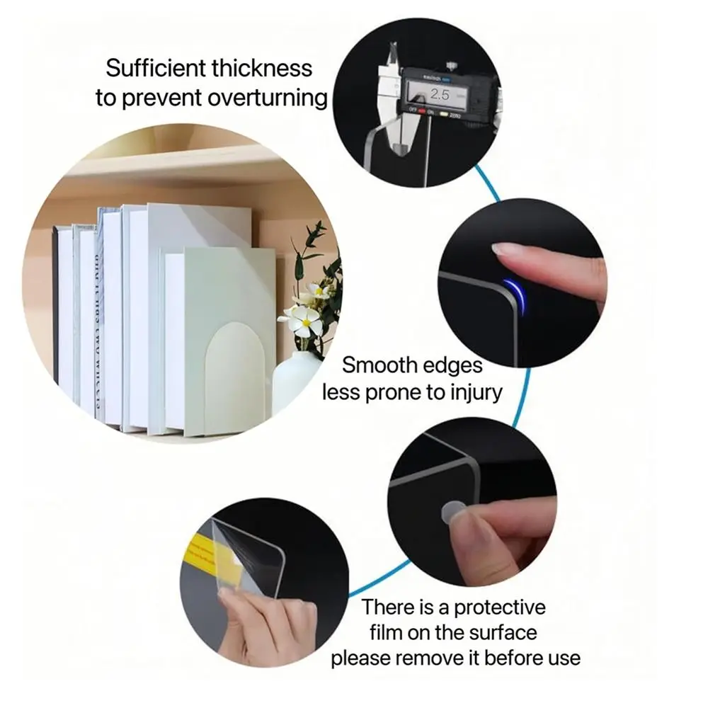 Акриловые края книг нескользящие прозрачные идеально подходят для школьной