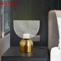 brother nordic table lamp contemporary simple creative glass desk home decorative led light