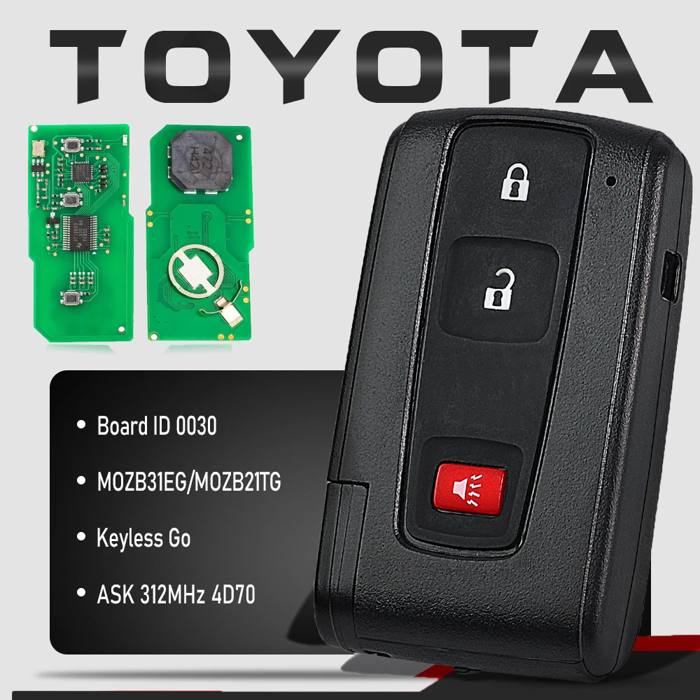 

KEYECU MOZB31EG/MOZB21TG Smart Remote Key без ключа ASK 312 МГц 4D70 Board 0030 для Toyota Prius 2004 2005 2006 2007 2008 2009