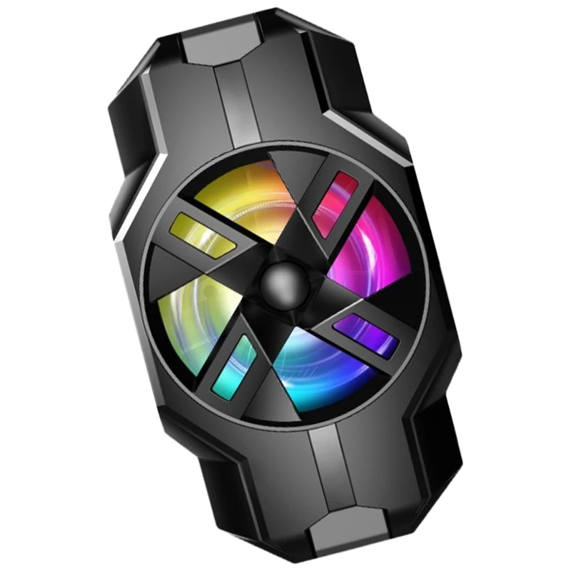 Портативный мобильный охлаждающий задний зажим с красочной подсветкой тихий