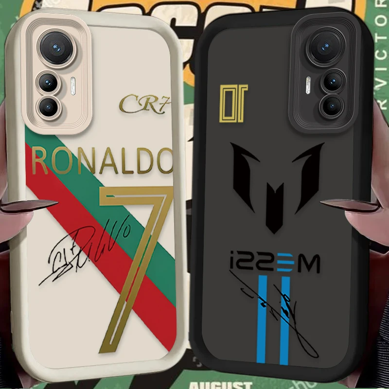 Чехол с футбольным номером 7 10 для Xiaomi Mi 13T 12T 11T 13 12 11 Lite 5G NE POCO X6 X5 X4 GT X3 NFC F3 F4 F5 F6 M6 Pro 4G