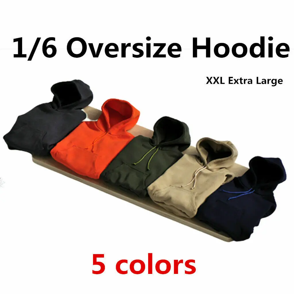 

1/6 Oversize Hoodies XXL Loose Sweat Shirt Model for 12''Male Muscle Body