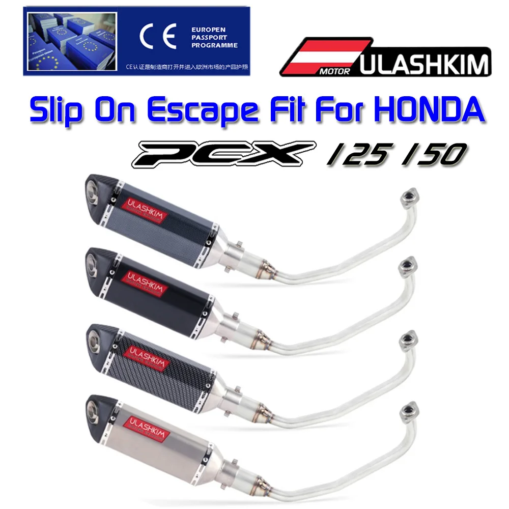 

Слип-он Escape Подходит для HONDA PCX125 PCX150 мотоцикл скутер глушитель полная система средняя труба PCX 125 150