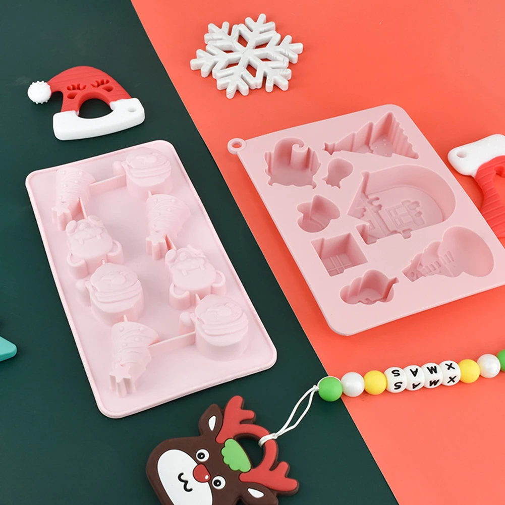 

1set Merry Christmas Cookie Cutter Set Round XMAS Tree Gingerbread Man Deer Fondant Embosser Stamp DIY Christmas Party Supplies