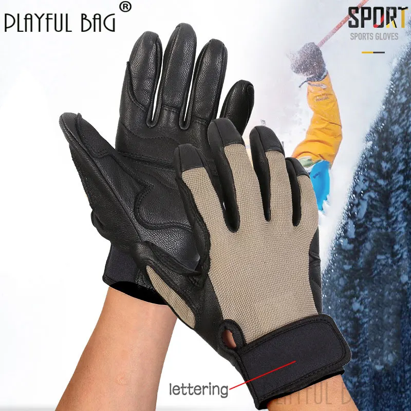 Men's Climbing sport full finger glove Durable anti-skid Outdoor training Cycling glove Wear-resistant Downhill gear ZL237