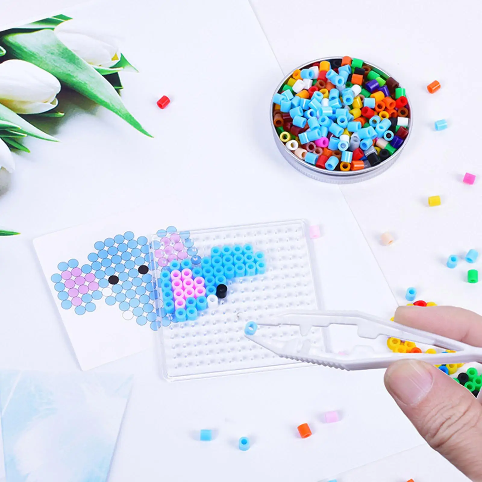 

Creative Fuse Beads Kit Fusion Hama Beads Beads Art Craft for Children