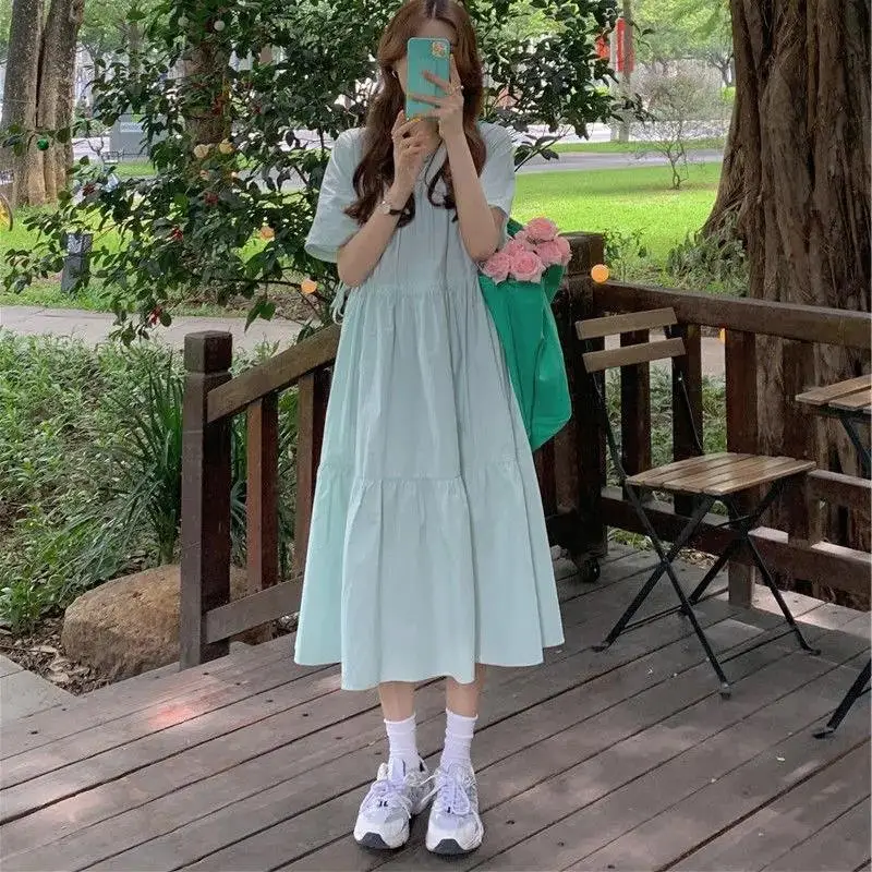 

French First Love Sweet Dress Waist Wrapped Summer 2023 New Thin Design Feeling Small, Chiffon A-line Long Dress for Women