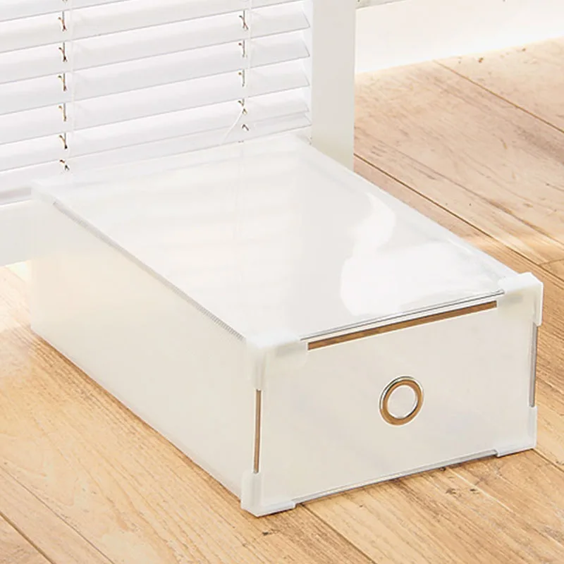 dustproof storage box can be superimposed combination shoe cabinet Clamshell men and women shoe box