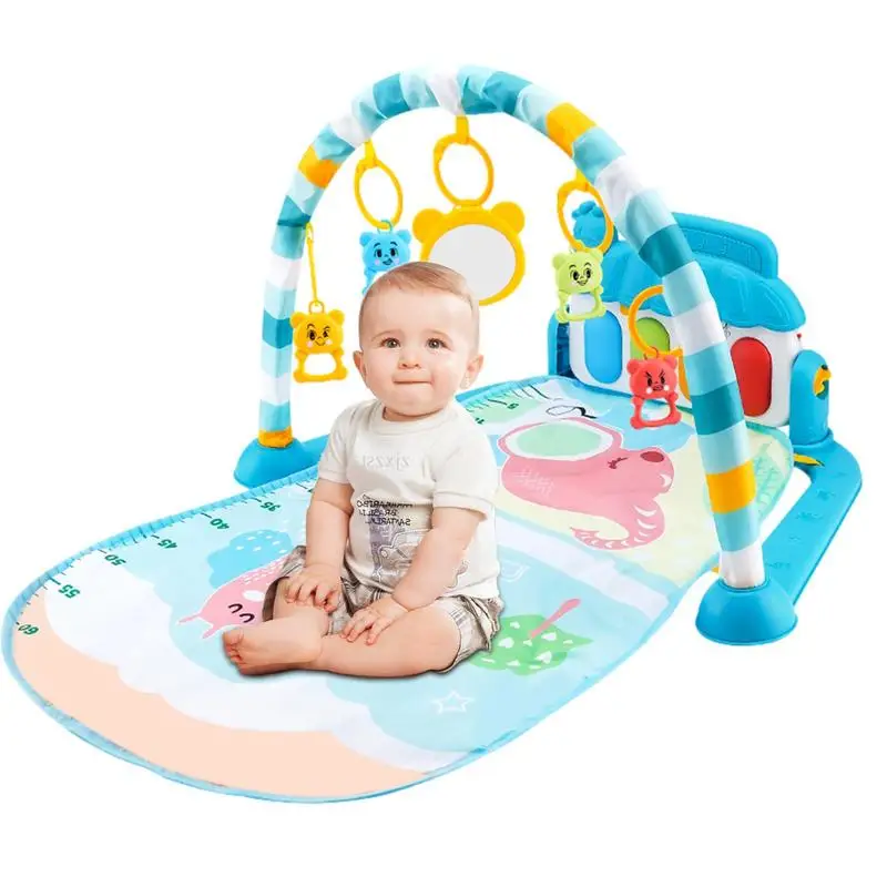 

Toddler Gym 5 In-1 Colorful Toys And Music Playmats Non-slip Playmat Activity Gym For Toddler Tummy Time Play For 3-6-12 Months