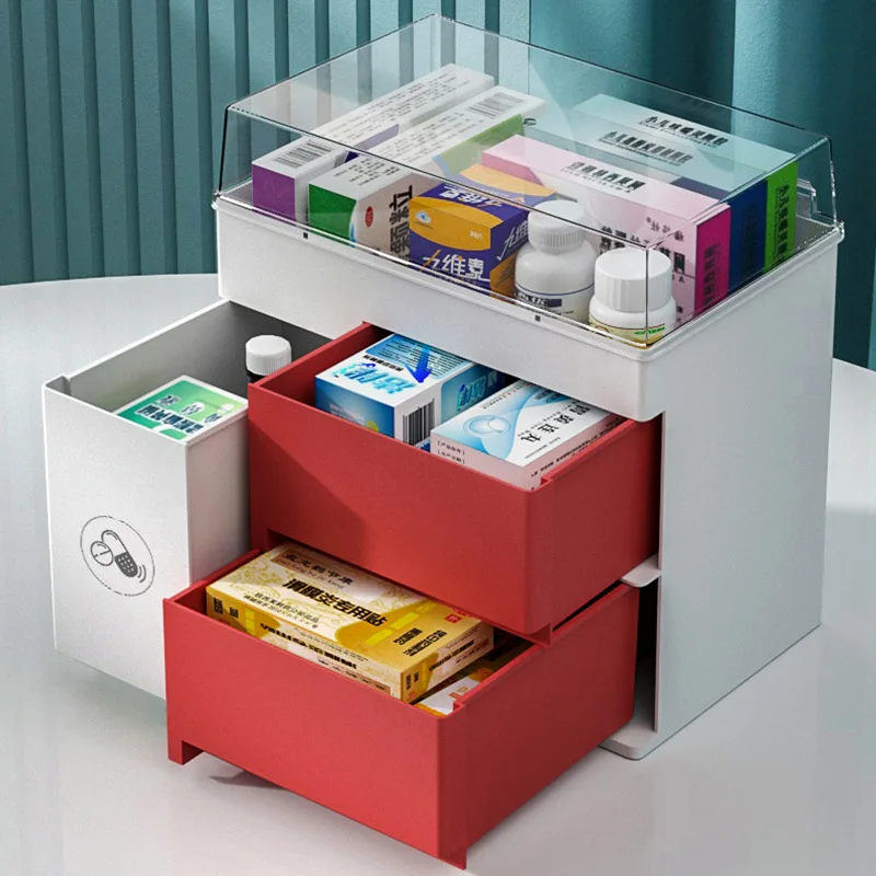 

"Love" Home Medicine Box Large Capacity Small Medicine Storage Box Portable Multi-layer Emergency Medical Box