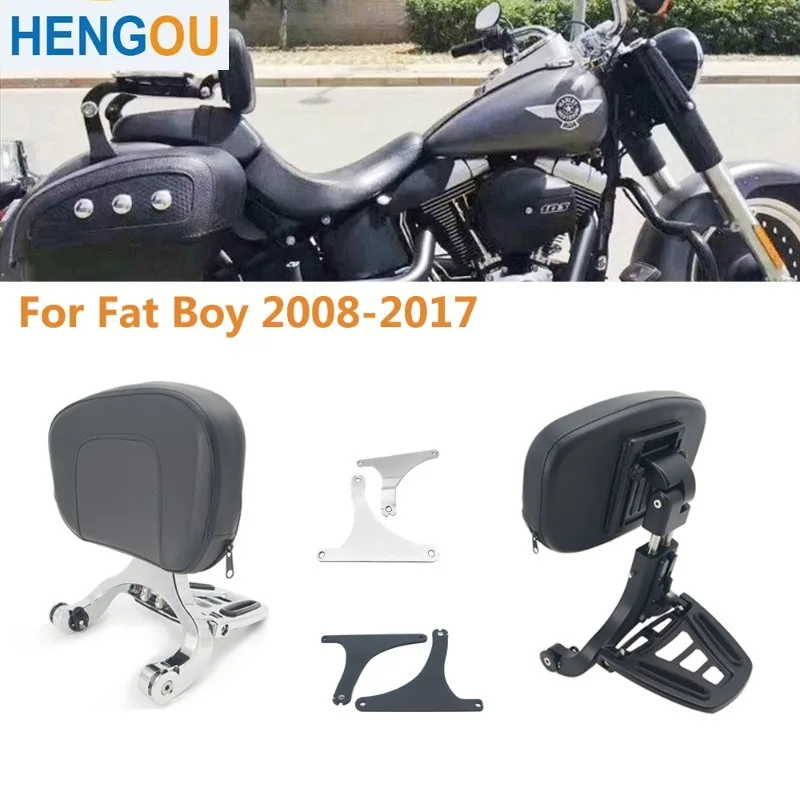 

Универсальная спинка для водителя и пассажира мотоцикла со складной багажником для моделей Fat Boy 2008-2014 2015 2016 2017