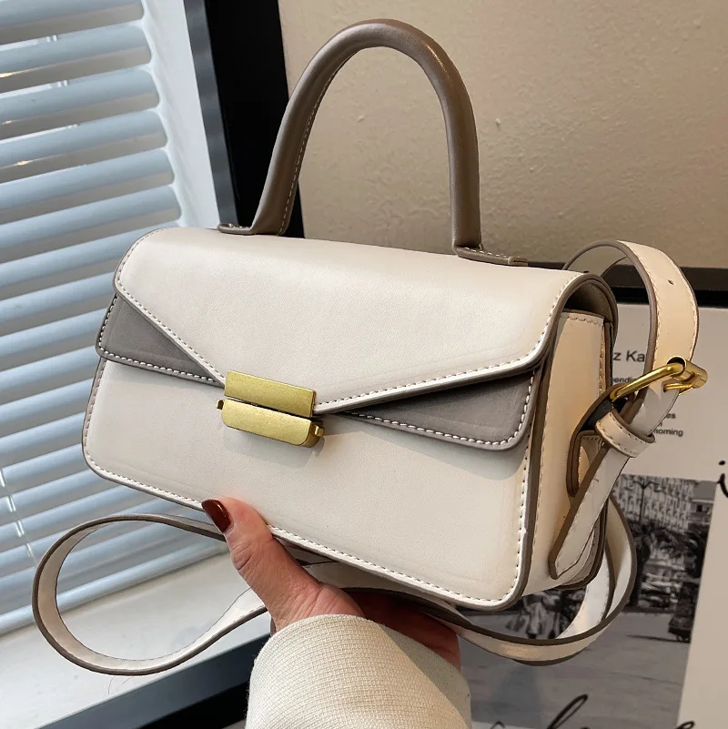 

Luxury Design Handbags For Woman Solid High Quality Pu Leather Simple Crossbody Shoulder Bag Casual Versatlie Fashion Purse Sac