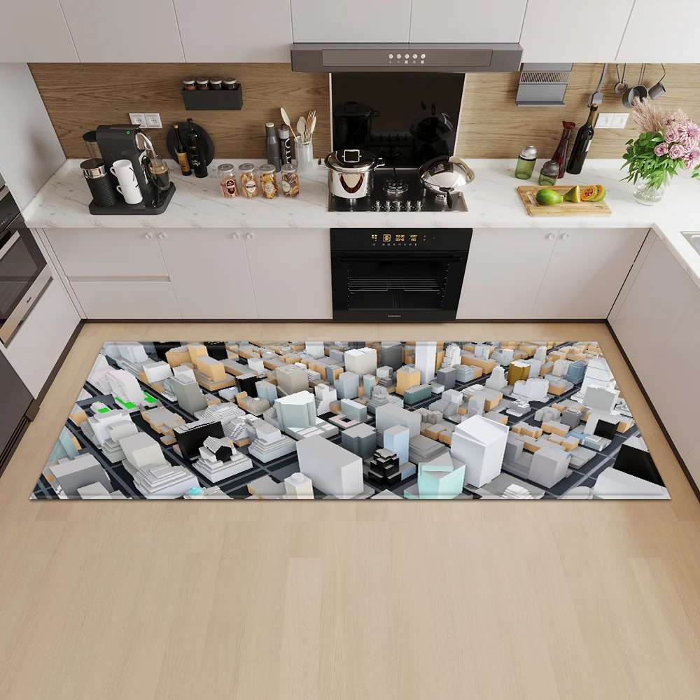 

Коврик для входной двери, декоративный ковер для кухни, спальни, ванной, противоскользящий напольный коврик для прихожей и балкона, совреме...