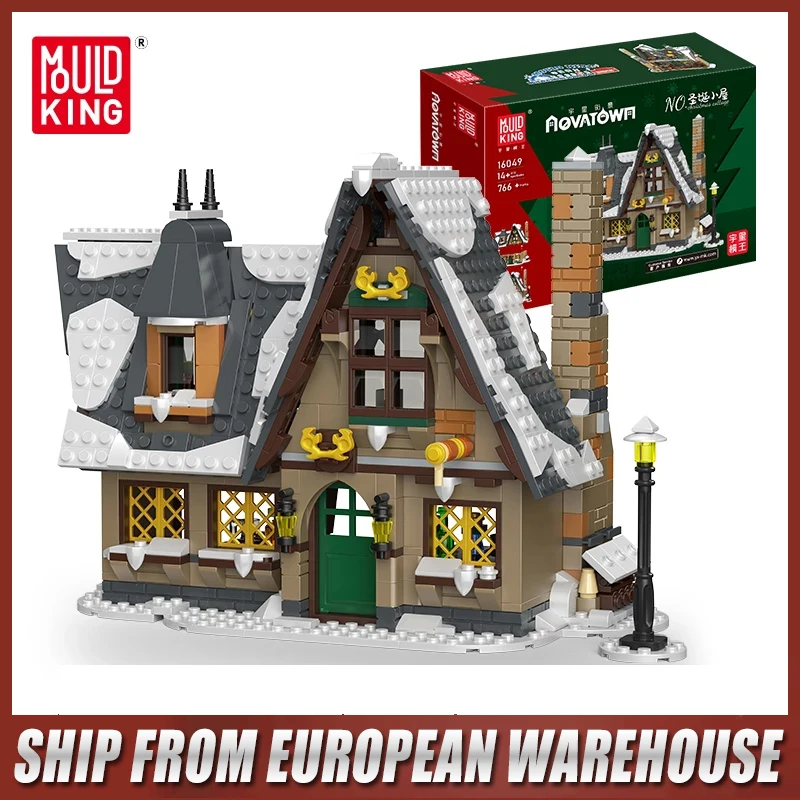 

Mould King 16049 MOC Christmas Cottage Building Blocks Toy Santa Claus Winter House Assemble Toy Adults Children Christmas Gifts