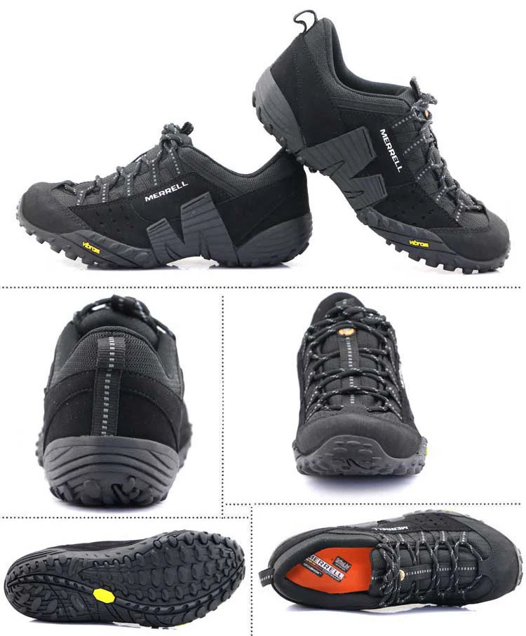 Original Merrell Men's Mesh Genuine leather Outdoor Sports Shoes Man High Quality Durable Mountain Anti-Slip Climbing Sneakers