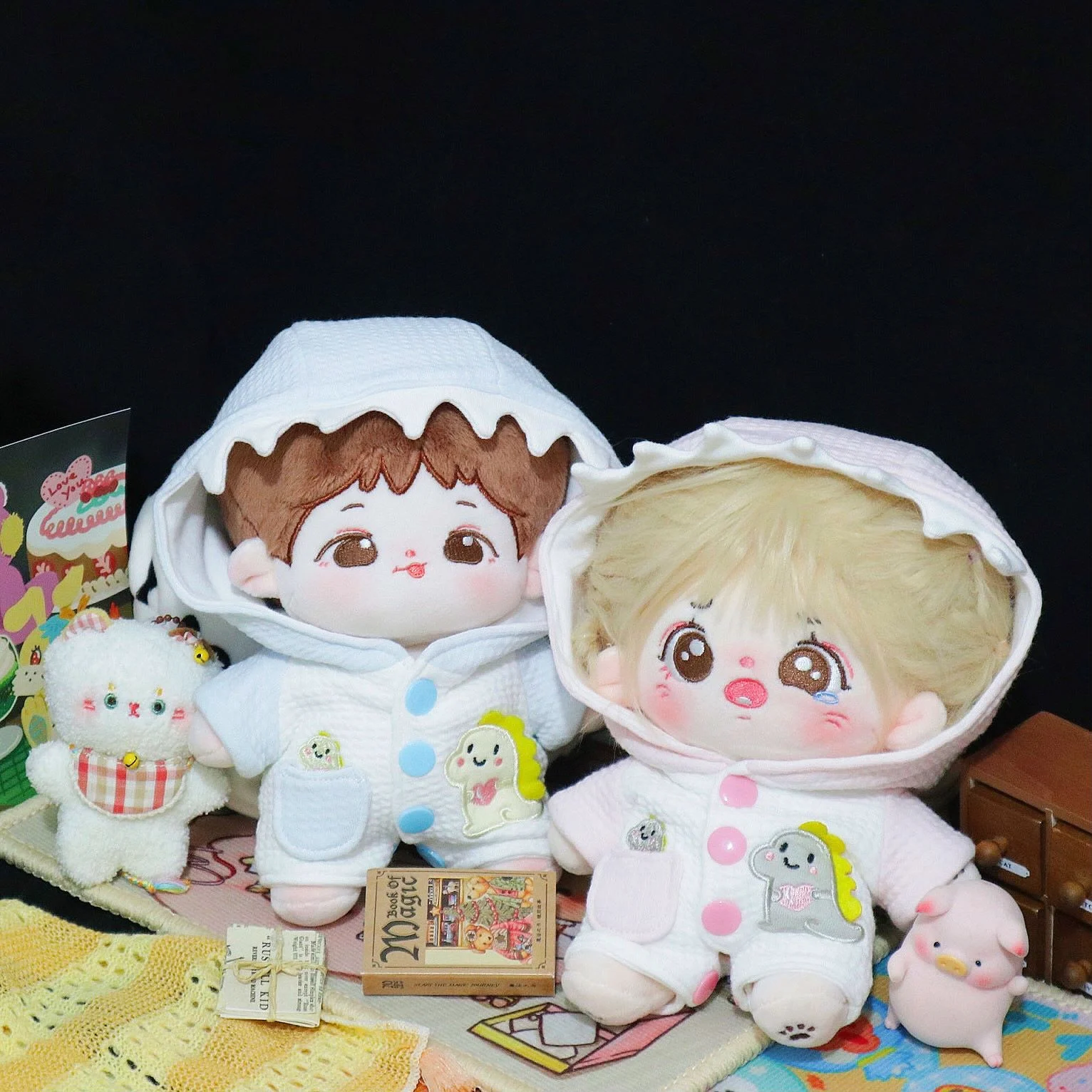 

Ограниченная партия 1 шт. 20 см Одежда для куклы милый динозавр комбинезоны плюшевые детские игрушки Аксессуары для маленьких кукол костюм