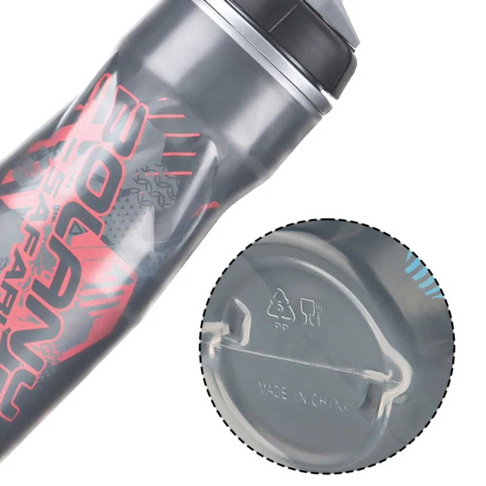 Выжимаемая велосипедная бутылка для воды 610 мл PP5 двухслойная с защитой от льда