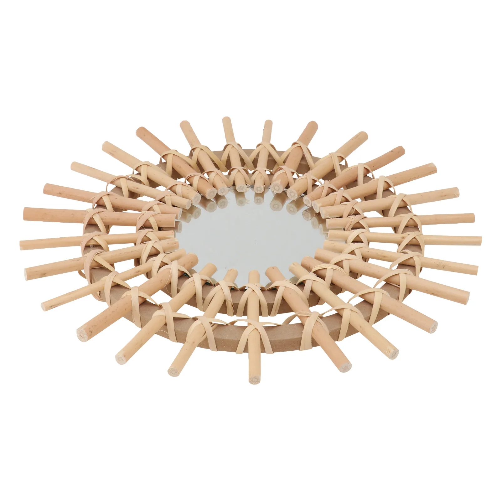 Зеркало из ротанга плетение декоративное плетеное зеркало настенное для макияжа