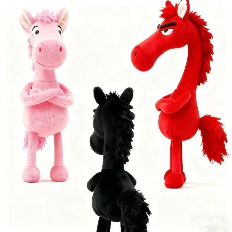 Фото Модный брелок Sassy Horse в фэнтези-стиле, мастерство пони с шарфом, набивка, имитация украшения комнаты с лошадью №2
