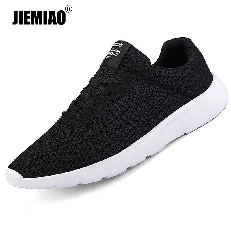 

JIEMIAO Men's Casual Running Shoes Quality Lace Up Men Shoes Light Comfortable Breathable Walking Sneakers Tenis Women Footwear