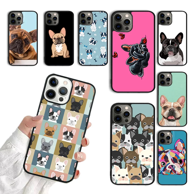 French Bulldog Art Phone Case For iPhone 15 16 SE2020 11 12 13 14 Pro Max Mini Cover 6 7 8 Plus coque Fundas