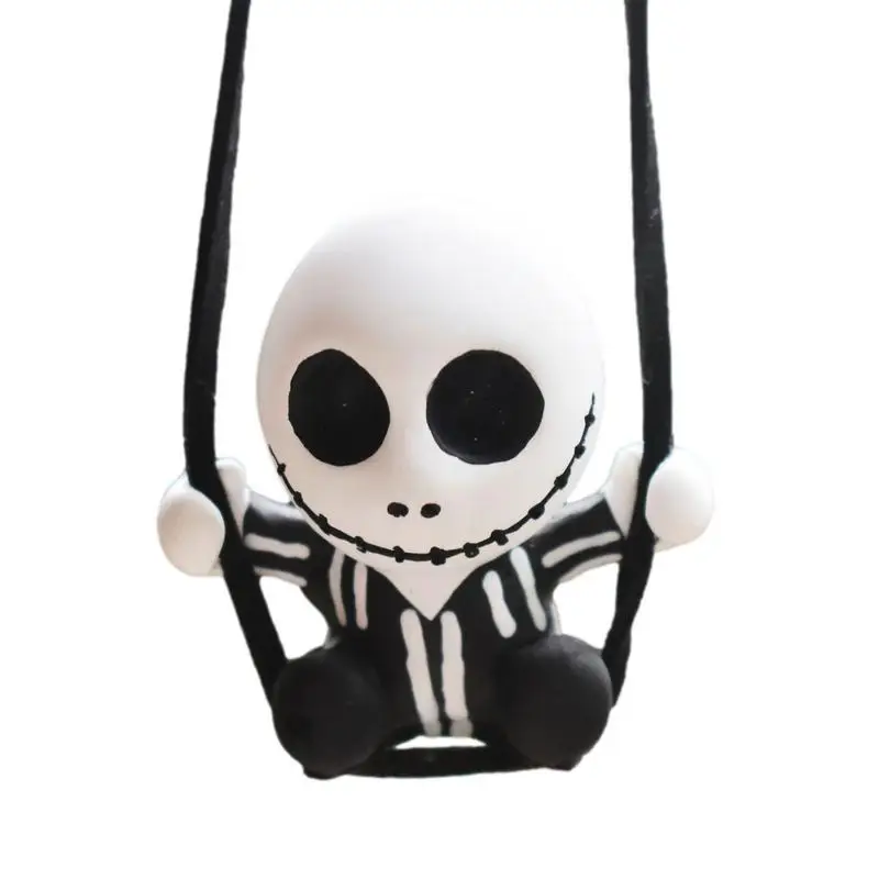

Halloween Decorations Skull Car Decor Cool Halloween Car Pendant Automotive Rear View Mirror Accessories Home Office Vehicle