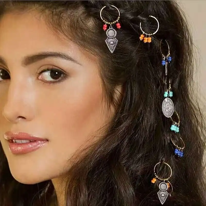 

5 шт./компл. Подвески в виде ракушек «сделай сам», оплетка для волос, страшный Дред, бусины, зажимы, манжеты, кольца, золотые застежки, ювелирны...