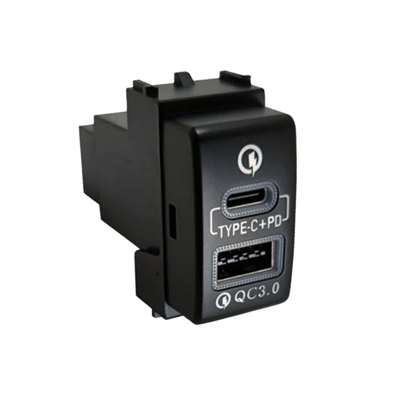 

Red Light Car Quick Charger TYPE-C PD USB Interface Socket For Infiniti QX80 M35 G37 FX35 EX25 ESQ