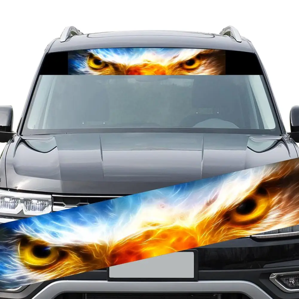 

3D прозрачная виниловая наклейка на переднее стекло автомобиля