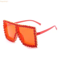 2022 new fashion large frame sunglasses personality diamond glasses cool big frame cool sunglasses women sunglasses