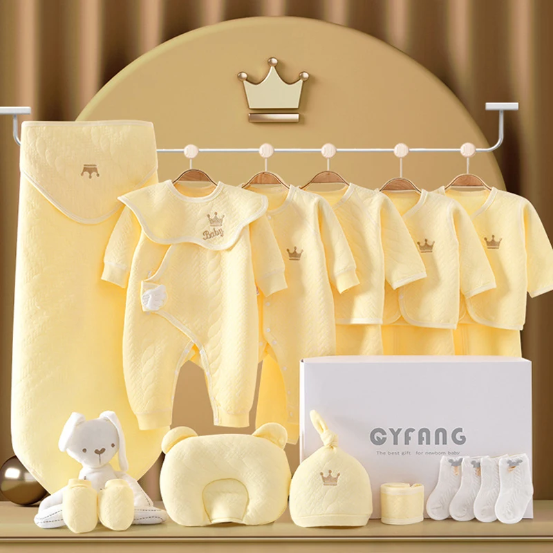 

Four Seasons New Born Baby Boys Girls Suits Clothes Cotton Baby Clothing Set For Newborn Infant 0-6M Baby Shower Party Supplies