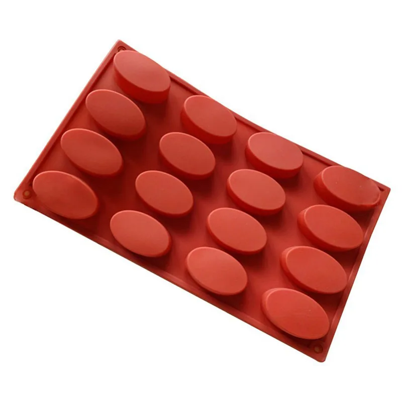 Силиконовая форма для мыла овальной формы с 16 отверстиями шоколада глины из