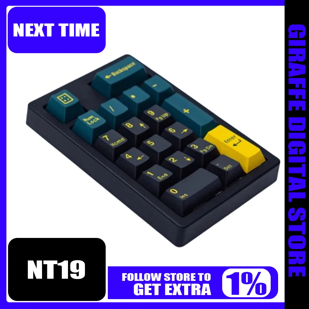 Next Time Nt19 Pad Keypad Мини-клавиатура Трехрежимная цифровая клавиатура Беспроводная